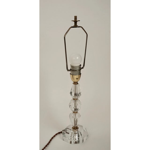 French Cut Glass Table Lamp, 1920s For Sale - Image 4 of 13