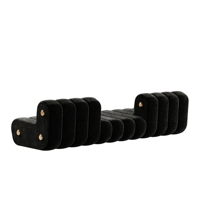 Metal Dakota Armless Sofa by Porus Studio For Sale - Image 7 of 12