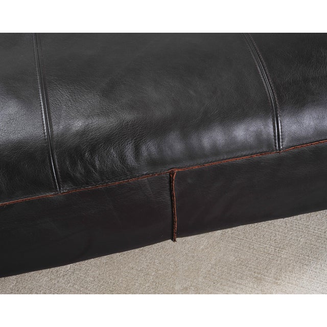 Rolf Benz German Leather 950 Floor Cushion Pouf Ottoman 3 Ft For Sale - Image 13 of 17