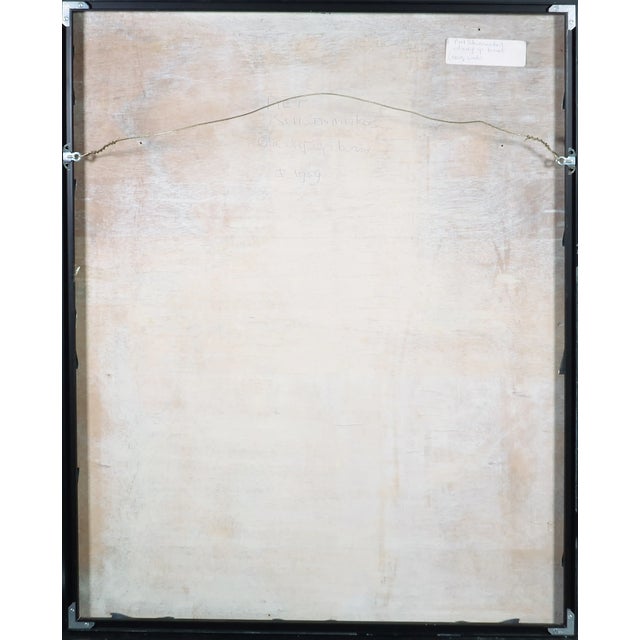 1950s Piet Schoenmakers, Modernist Geometric Composition, 1959, Oil on Fiberboard For Sale - Image 5 of 6