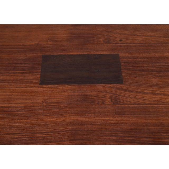 Mid Century Italian Mahogany and Brass Dining Table For Sale - Image 12 of 13