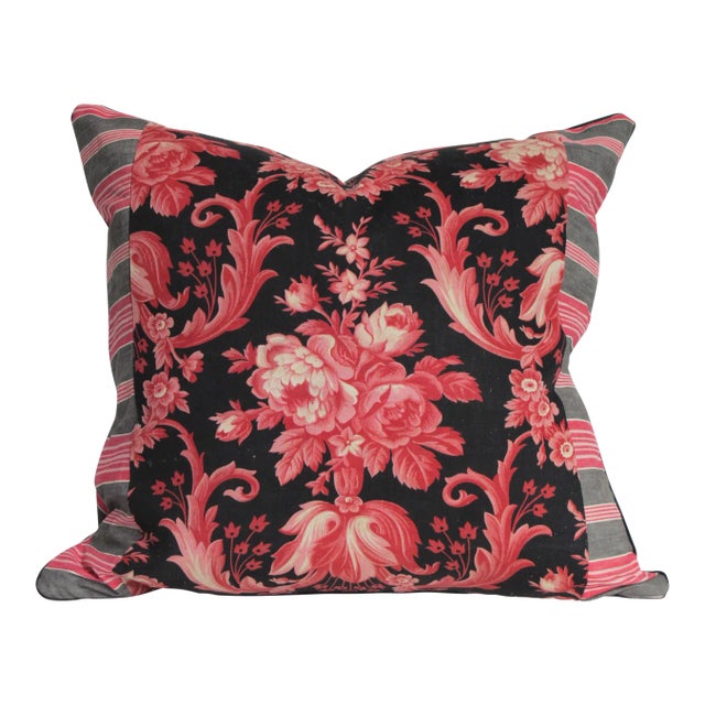 19th C. French Fabric Pillow For Sale