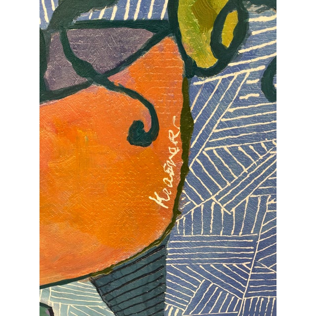 Blue Soicher Marin - Three Flowers Giclee on Canvas Framed. For Sale - Image 8 of 10