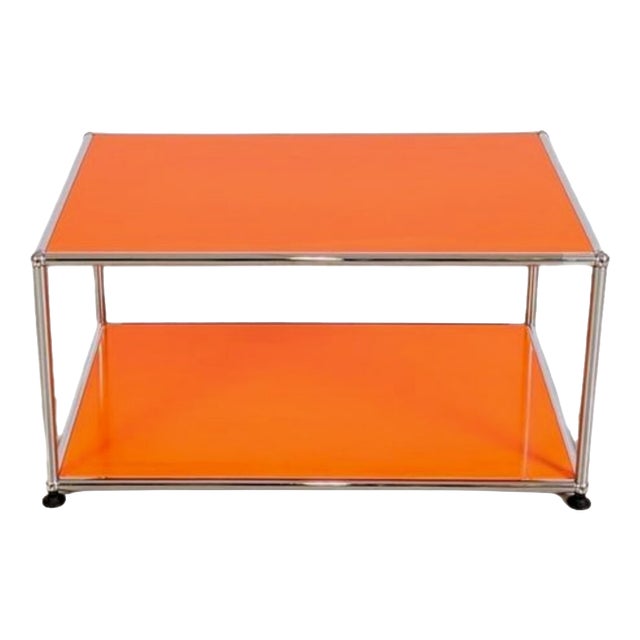 Orange Coffee Table by Fritz Haller forfrom USM Haller For Sale