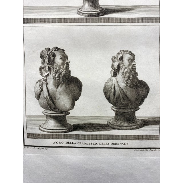 1767 Antique Mythological Busts Engraving For Sale - Image 4 of 5