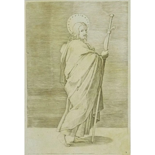 St. James is and original etching artwork on paper realized by and anonymous artist of the XVII century. Sheet...