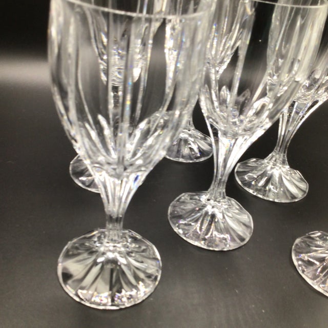 Mikasa Berkeley Crystal Water Goblets-Set of 6 For Sale - Image 12 of 12