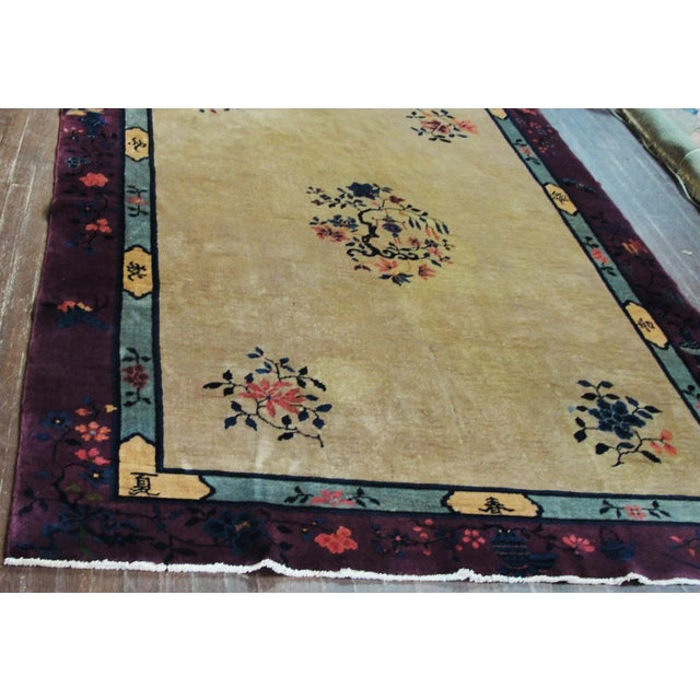 Early 20th Century Antique Art Deco Chinese Rug For Sale - Image 5 of 10