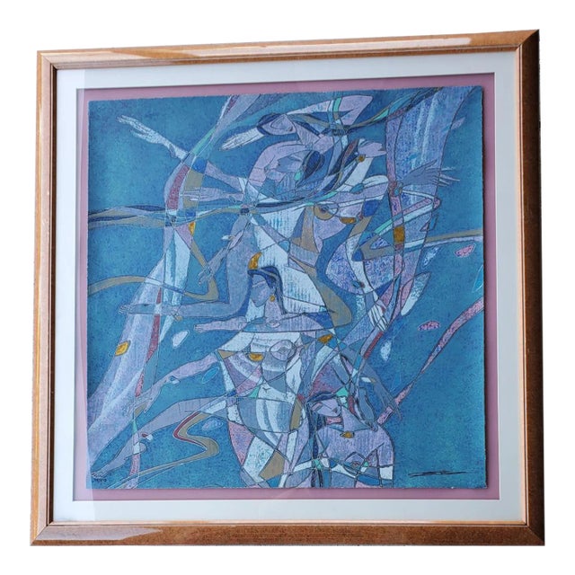 Yamin Young, Serigraph Signed & Numbered "Sirens Song" 93/275 Framed 1980s For Sale