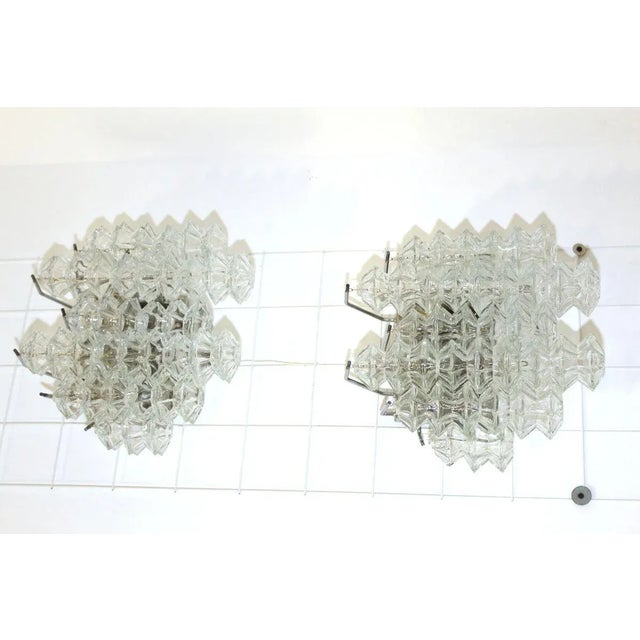 Kalmar Large Chrome Pagoda Sconces by J. T. Kalmar, 1960s, Set of 2 For Sale - Image 4 of 13