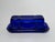 Vintage Art Deco Style Cobalt Blue Glass Depression Glass Butter Dish For Sale - Image 4 of 10