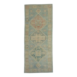 Turkish Oushak Rug 4'11" x 11'11" #18025 For Sale
