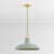 Mid-Century Modern Hudson Valley Lighting Pottersville 18 in. 1 Light Pendant in Aged Brass and Ceramic Moss Crackle Finish For Sale - Image 3 of 6