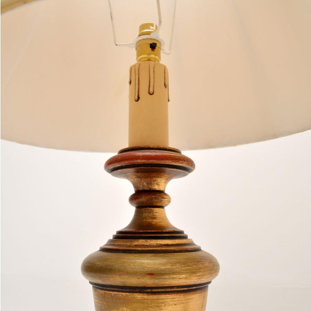 1930s Vintage Gilt Wood Table Lamps, 1930s, Set of 2 For Sale - Image 5 of 13
