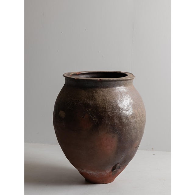 Ceramic Japanese Antique Large Pottery Vase Late 19th–early 20th Century / Wabi Sabi / For Sale - Image 7 of 18