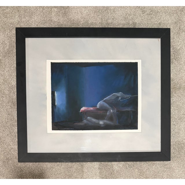Figurative Matthew Johnston - Two Figures - Phone - t.v. - Study, 1985, Mixed Media on Paper For Sale - Image 3 of 12