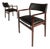 Set of Two (2) MCM Danish Modern Armchairs in Rosewood & Leather by Erik Wørts for Soro Stolefabrik, Denmark, C. 1960's For Sale