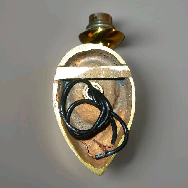 1950 French Regency Gilt and Patinated Bronze Hand Torch Wall Sconce by Andre Arbus For Sale - Image 9 of 12