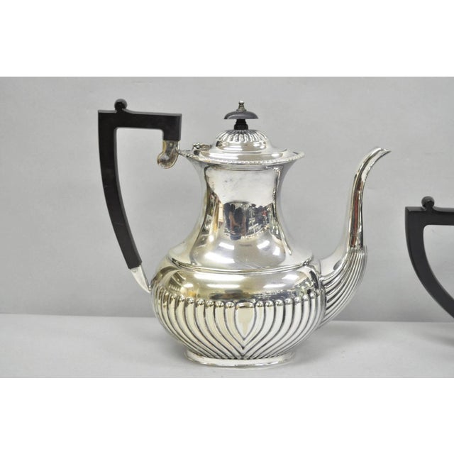 Antique English Sheffield B. Altman Art Deco Silver Plated Tea Service Set - 4 Pc For Sale - Image 9 of 18