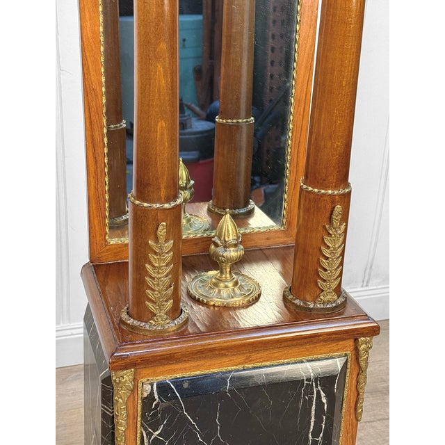 Black Antique French Rococo Empire Marble Top Plant Stand Pedestal Table For Sale - Image 8 of 15