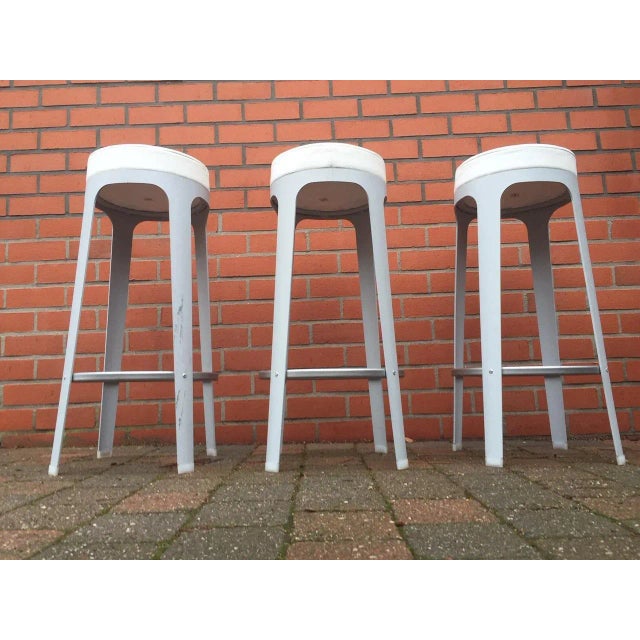 Metal & Leather Stool by Leonardo Rossano for Lapalma, 2000s For Sale - Image 6 of 14