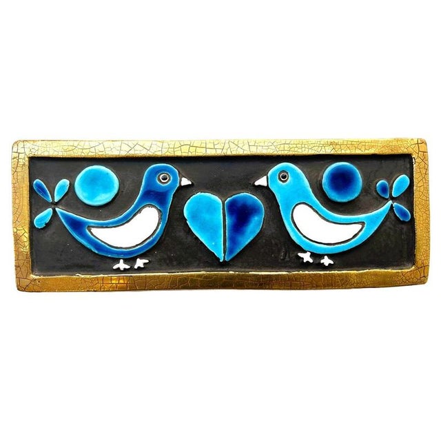 Wooden and Ceramic Box with Doves by Mithé Espelt For Sale - Image 3 of 5