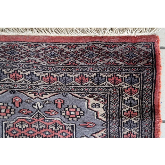1950s, Handmade Vintage Uzbek Bukhara Rug 2.1' X 3.1' For Sale - Image 10 of 10