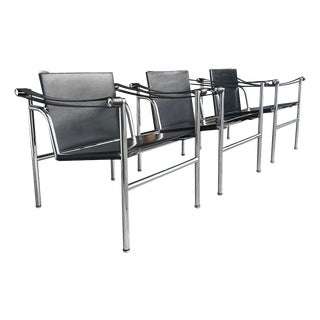 Vintage LC1 Armchair by Le Corbusier for Cassina, 1970s, Set of 3 For Sale