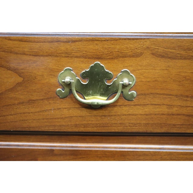1980s Henkel Harris Wild Black Cherry Highboy Chest For Sale - Image 12 of 12