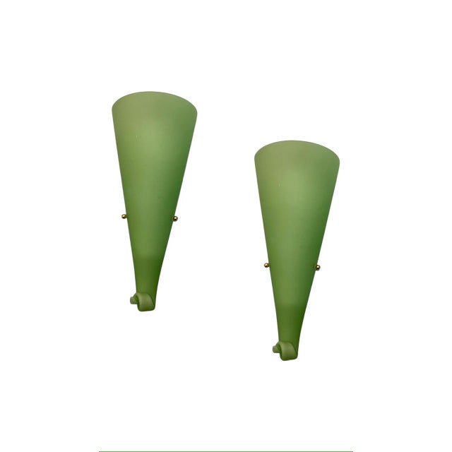 Green Murano Glass Sconces, 1970s, Set of 2 For Sale - Image 9 of 9