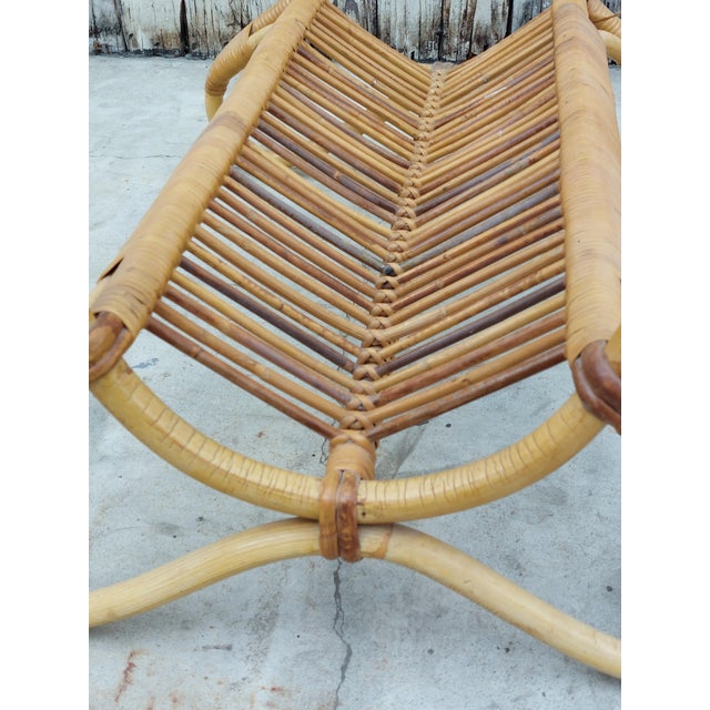 Set of Vintage Armchair and Table in Rattan by Rohe Noordwolde, 1960s For Sale - Image 12 of 13