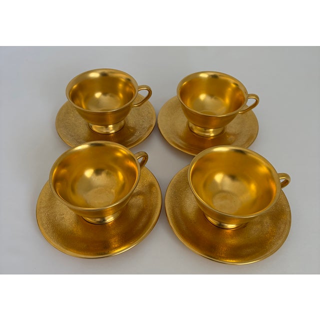 Pickard Gold Porcelain Tea Service Combined With Rean-Signed Creamer and Sugar - 10 PCS For Sale In Dallas - Image 6 of 12