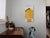 Autumn Afternoon by Justin Wheatley | Acrylic on Panel Yellow Barn With Grey Sky For Sale In Denver - Image 6 of 8