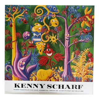 Juicy Jungle Exhibition Poster from Kenny Scharf, 1984 For Sale