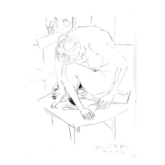 Pericle Fazzini, Nude, 1954, Lithograph For Sale