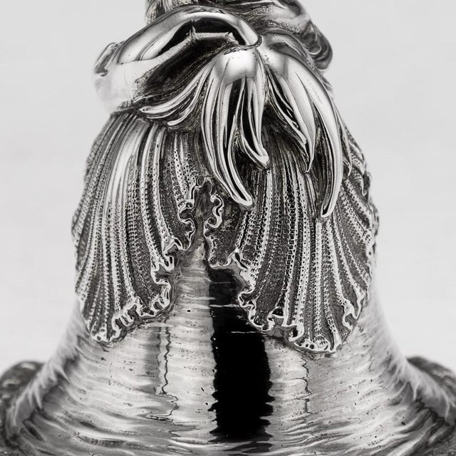 Antique Victorian Silver Desk or Dinner Bell, 1886 For Sale - Image 10 of 17