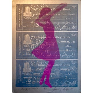 Joanne Seltzer, 1970s Pop Art "Dancing Lessons #2" Silver Silkscreen Mod Ballet Girl Print, 1978 For Sale