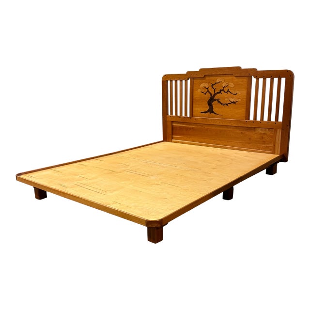 Queen Size Handcrafted Bonsai Tree Cherry Wood Bed Frame For Sale