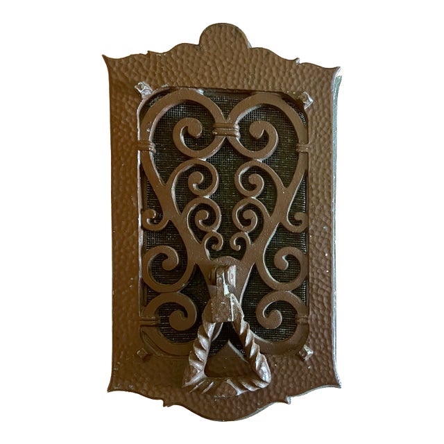 Antique Circa 1930 "Dorgril" One-Piece Speakeasy Door Viewer & Knocker For Sale