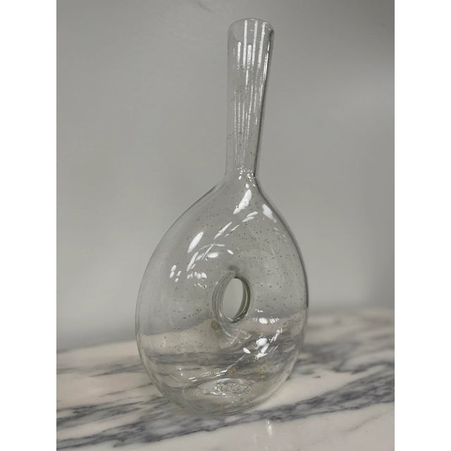 Modern Late 20th Century Timeless Decanter With Gold Flakes For Sale - Image 3 of 8