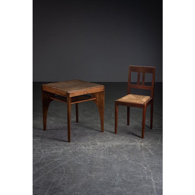 Wood Amsterdam School Side Table, 1920s For Sale - Image 7 of 12