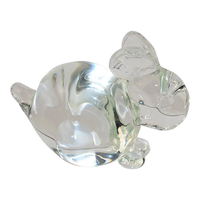 Vintage Signed Licio Zanetti Murano Glass Rabbit Figurine For Sale