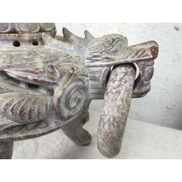 Early 20th Century Hand Carve Chinese Stone Incense Burner Chairish