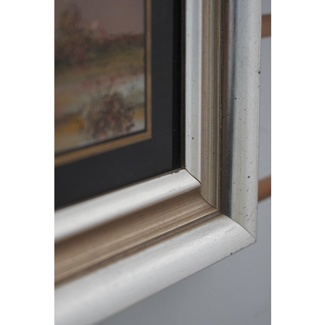 1980s West Virginia Wesleyan College Eglomise Framed Panel Reproduction Print For Sale - Image 5 of 8