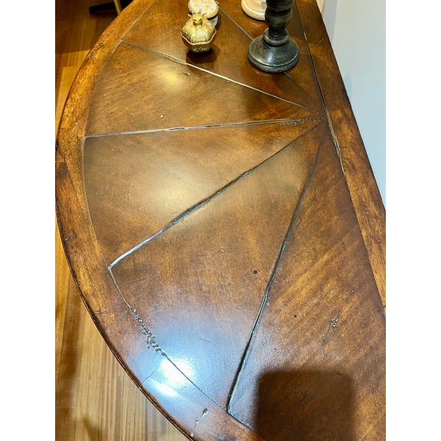 Vintage Jonathan Charles Demilune Console Table For Sale In New York - Image 6 of 8
