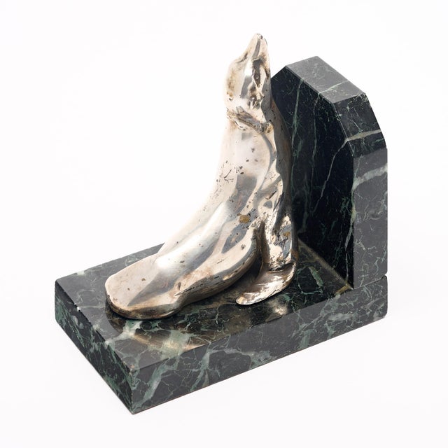 Green French Vintage Seal Bookends For Sale - Image 8 of 9