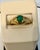 1 Ct Oval Emerald Cabochon 18 Kt Yellow Gold Ring Vintage Men Size 8 For Sale - Image 14 of 18
