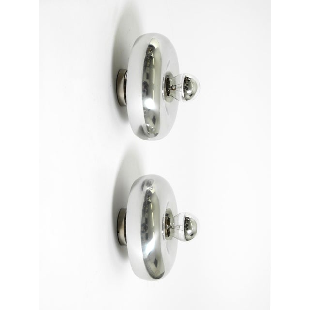 Metal Space Age Pox Wall Lamps by Ingo Maurer, 1960s, Set of 2 For Sale - Image 7 of 18