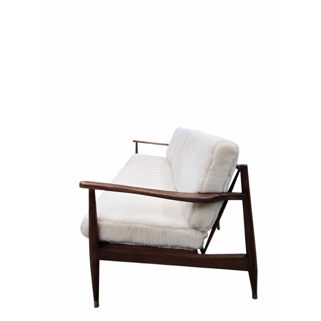Mid 20th Century Danish Modern Sofa Attributed to Ib Kofod-Larsen Newly Reupholstered For Sale In Chicago - Image 6 of 12