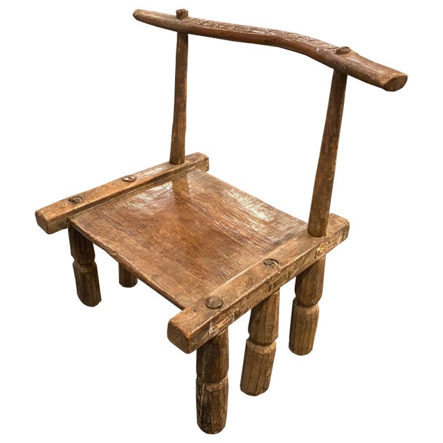 19th Century African Wooden Chair or Side Table, Ivory Coast For Sale - Image 15 of 18